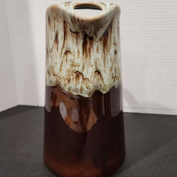 VTG Canonsburg Pottery 9.5” Brown Drip Glazed 2-Quart Water Pitcher w/Ice Lip - Picture 2 of 11